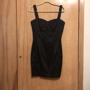 Sexy Black Satin Bebe Dress